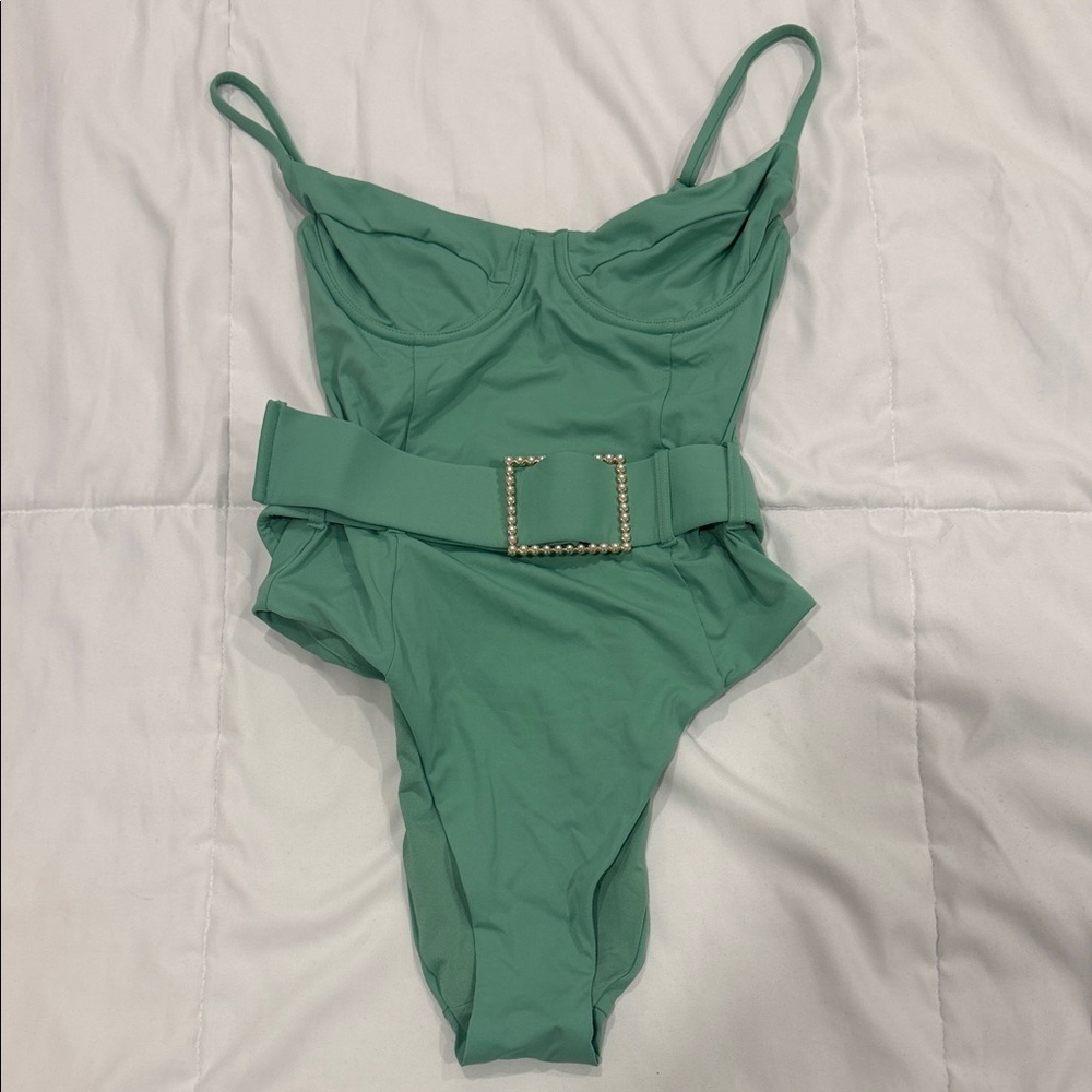 WeWoreWhat Sage Green Swimsuit